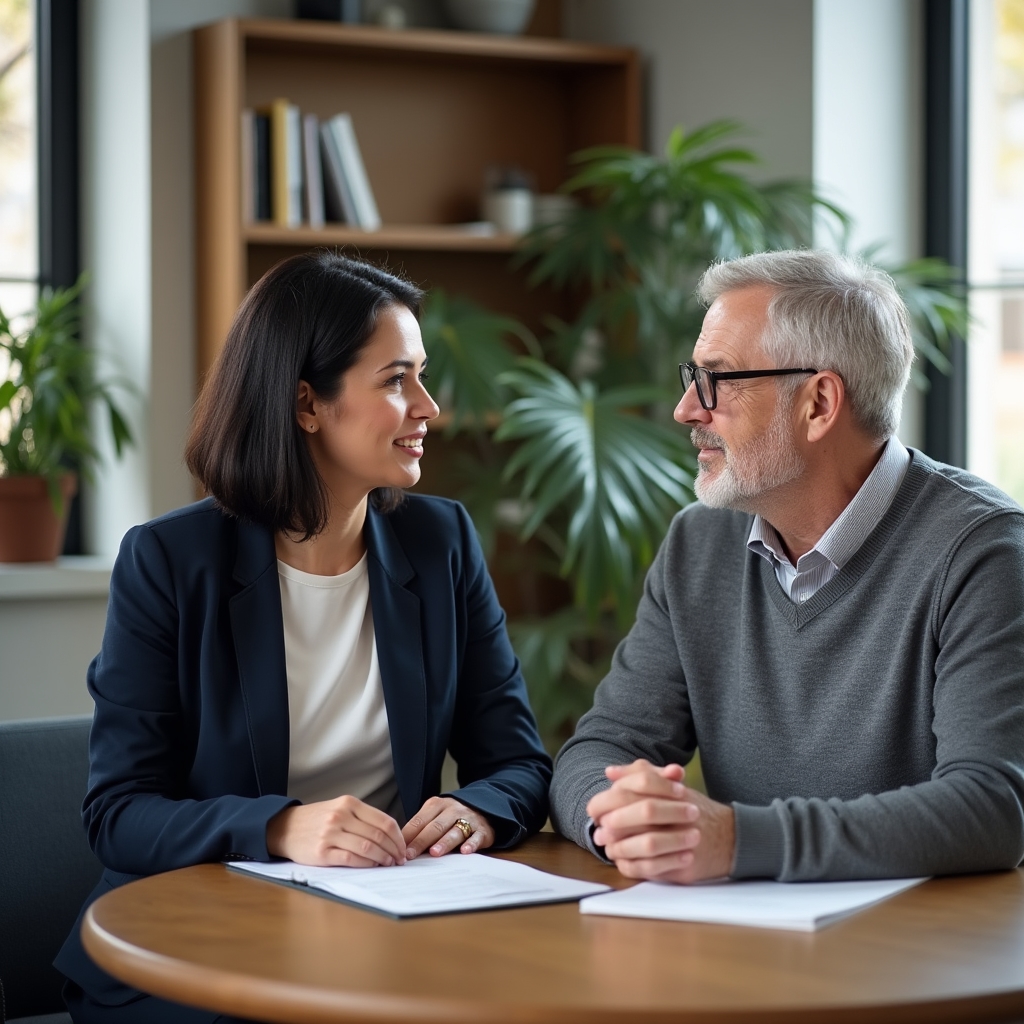 Юрист консультирует клиента на русском языке